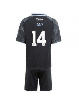 Aston Villa Pau Torres #14 Dječji Gostujuci Dres kompleti 2025-26 Kratak Rukavima (+ kratke hlače)